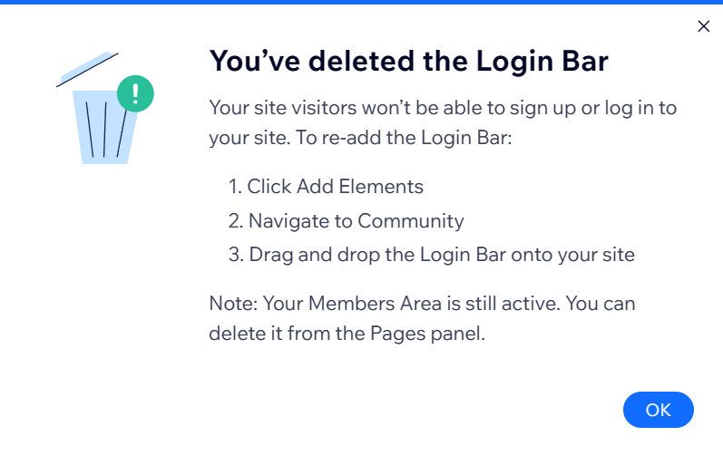 How Do I Remove Login Bar From Wix?