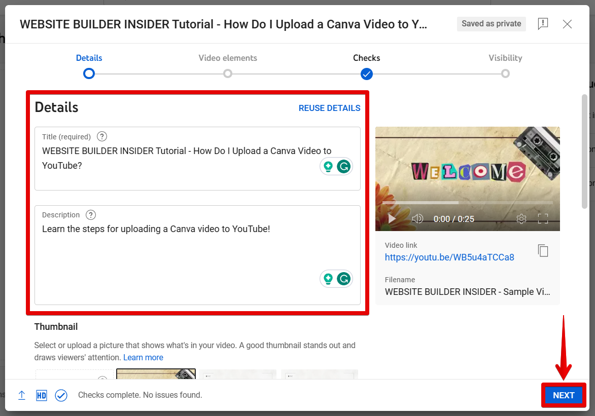 how to upload youtube video to canva presentation