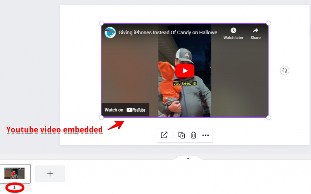 embed youtube video canva presentation