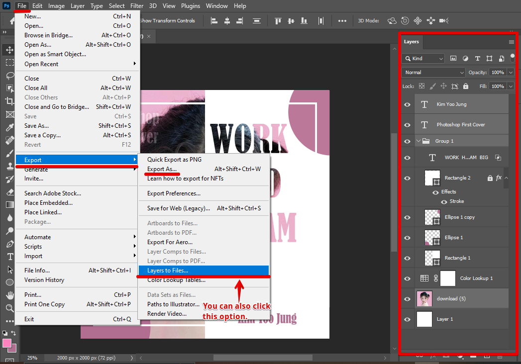 export pdf layers to photoshop